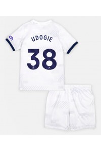 Fotbalové Dres Tottenham Hotspur Destiny Udogie #38 Dětské Domácí Oblečení 2023-24 Krátký Rukáv (+ trenýrky)